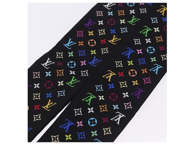 LOUIS VUITTON Bando Scarf Silk Multicolor M71992 LV Auth 197914M Multicolore - vista 9