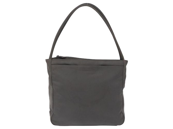 Borsa Tote PRADA Nylon Green Silver Auth 197606 Argento Verde - vista 13