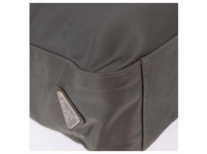 Borsa Tote PRADA Nylon Green Silver Auth 197606 Argento Verde - vista 15