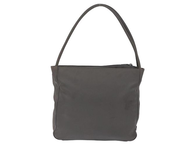 Borsa Tote PRADA Nylon Green Silver Auth 197606 Argento Verde - vista 3