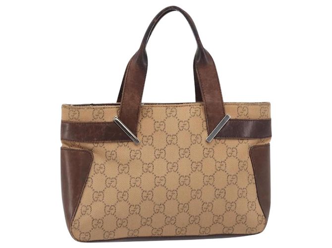 Borsa a mano GUCCI GG Canvas Orange Silver 73984 Auth 200247 Argento Arancione - vista 13