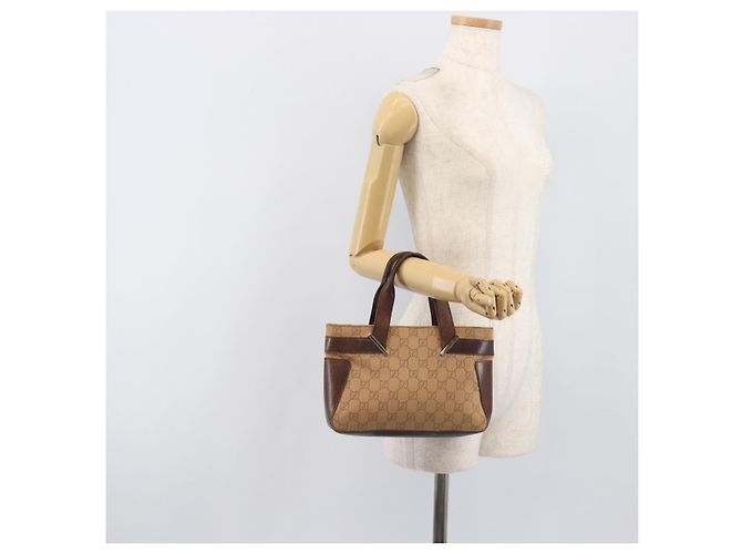Borsa a mano GUCCI GG Canvas Orange Silver 73984 Auth 200247 Argento Arancione - vista 22