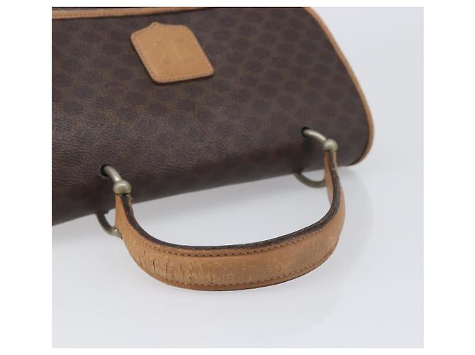 Céline Borsa a mano CELINE Macadam Canvas PVC Leather Brown Gold Auth 197642 Marrone D'oro - vista 7