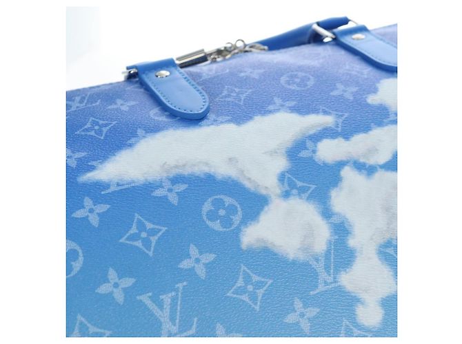 LOUIS VUITTON Monogram Crows Keepall Bandouliere 50 Blue M45428 Auth yk20850SAM Bianco - vista 24