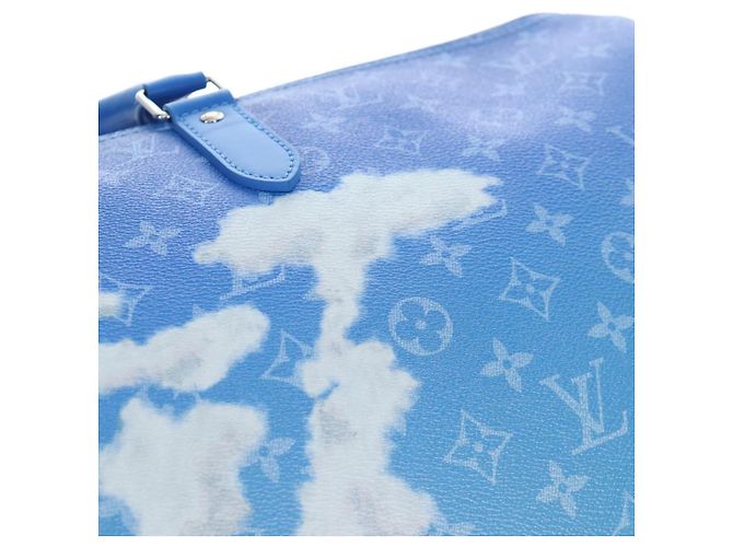 LOUIS VUITTON Monogram Crows Keepall Bandouliere 50 Blue M45428 Auth yk20850SAM Bianco - vista 25
