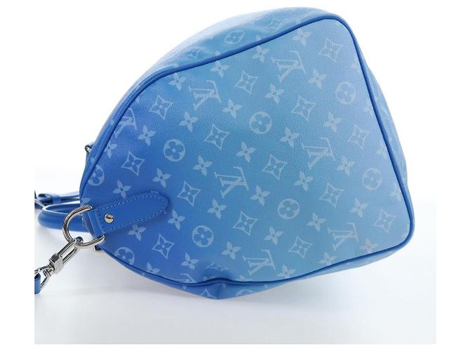 LOUIS VUITTON Monogram Crows Keepall Bandouliere 50 Blue M45428 Auth yk20850SAM Bianco - vista 3