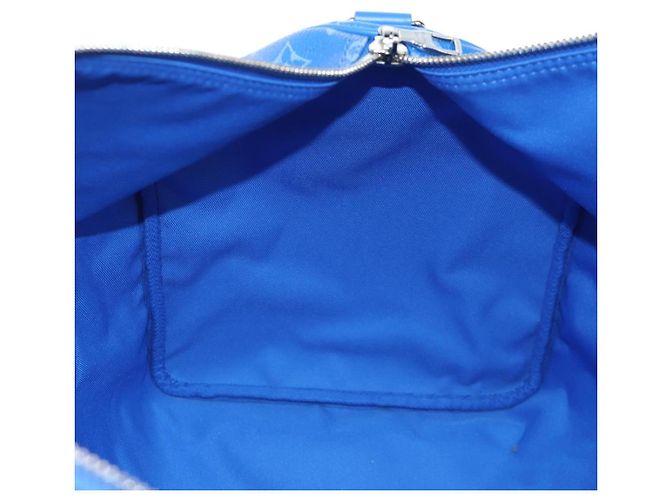 LOUIS VUITTON Monogram Crows Keepall Bandouliere 50 Blue M45428 Auth yk20850SAM Bianco - vista 32