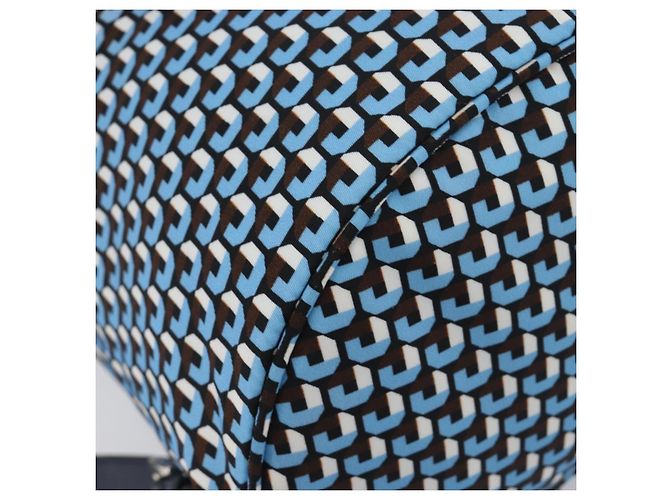Zaino PRADA Nylon Blu Argento Auth 197214A - vista 17