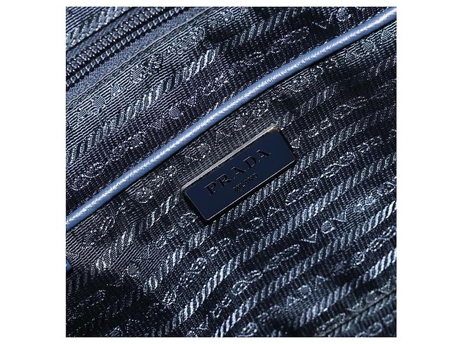 Zaino PRADA Nylon Blu Argento Auth 197214A - vista 24