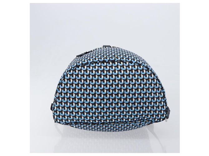 Zaino PRADA Nylon Blu Argento Auth 197214A - vista 5