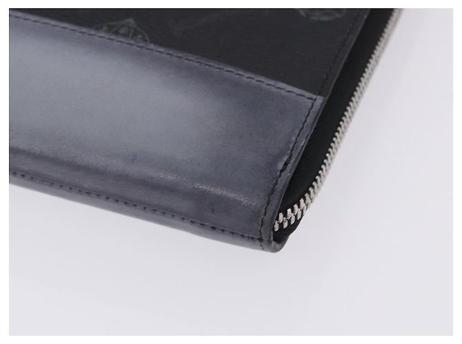 Berluti Clutch-Tasche aus Leder Schwarz Silber Auth BA15332A - Ansicht 14
