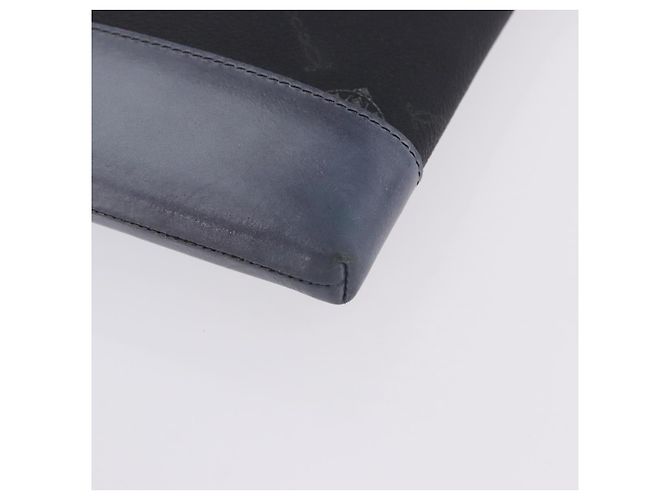 Berluti Clutch-Tasche aus Leder Schwarz Silber Auth BA15332A - Ansicht 16
