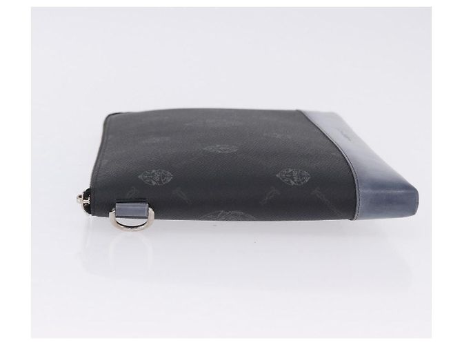 Berluti Clutch-Tasche aus Leder Schwarz Silber Auth BA15332A - Ansicht 4