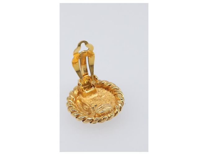 Orecchini CHANEL metallo Gold Tone CC Auth 199736V - vista 4
