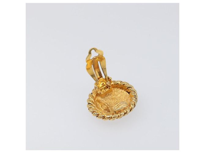 Orecchini CHANEL metallo Gold Tone CC Auth 199736V - vista 9