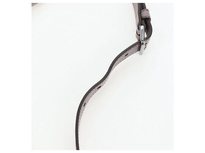 PRADA Gathered Handtasche Leder 2way Grau Silber Auth 199643V Braun - Ansicht 16