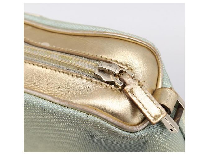 Pouch GUCCI Canvas Azzurro Oro 039 1133 Auth BA15361 Blu chiaro - vista 10