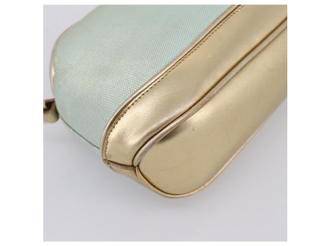 Pouch GUCCI Canvas Azzurro Oro 039 1133 Auth BA15361 Blu chiaro - vista 16