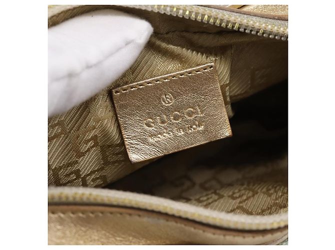 Pouch GUCCI Canvas Azzurro Oro 039 1133 Auth BA15361 Blu chiaro - vista 17