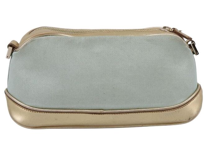 Pouch GUCCI Canvas Azzurro Oro 039 1133 Auth BA15361 Blu chiaro - vista 2