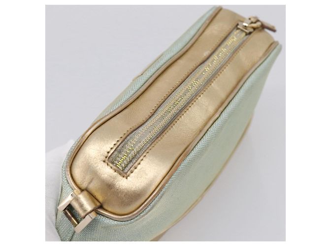 Pouch GUCCI Canvas Azzurro Oro 039 1133 Auth BA15361 Blu chiaro - vista 5