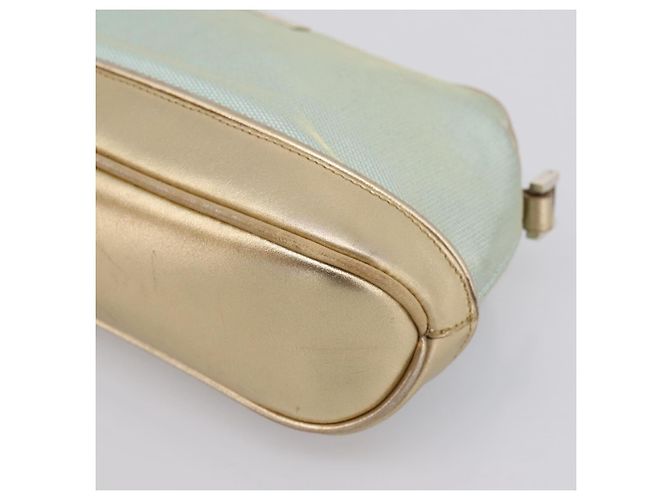 Pouch GUCCI Canvas Azzurro Oro 039 1133 Auth BA15361 Blu chiaro - vista 7