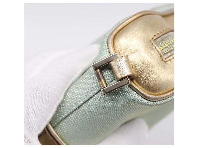 Pouch GUCCI Canvas Azzurro Oro 039 1133 Auth BA15361 Blu chiaro - vista 8