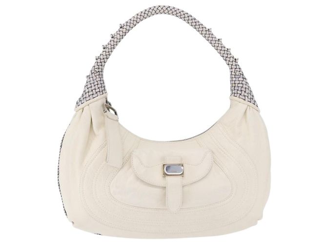Borsa a tracolla FENDI Spy Bag in pelle bianca Auth 199204V Bianco - vista 13