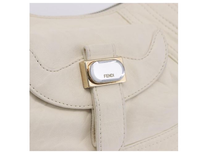 Borsa a tracolla FENDI Spy Bag in pelle bianca Auth 199204V Bianco - vista 18