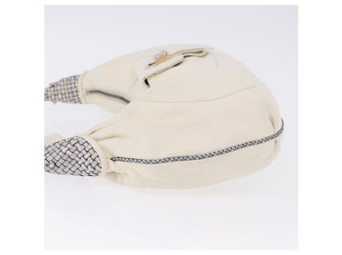 Borsa a tracolla FENDI Spy Bag in pelle bianca Auth 199204V Bianco - vista 4