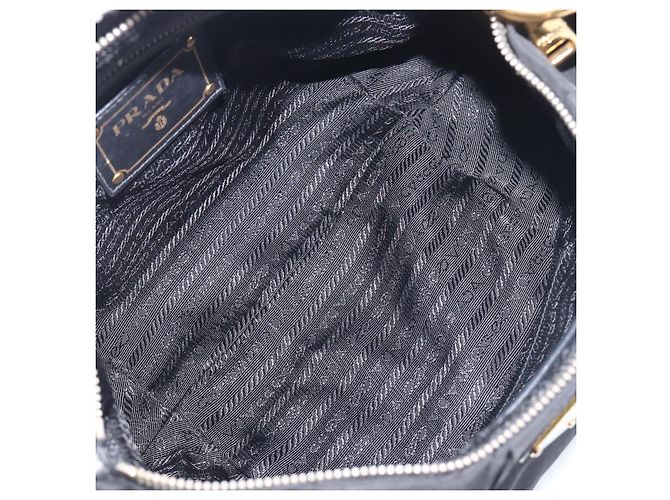Borsa a tracolla PRADA Nylon Black Gold Auth yk20847V Nero D'oro - vista 10