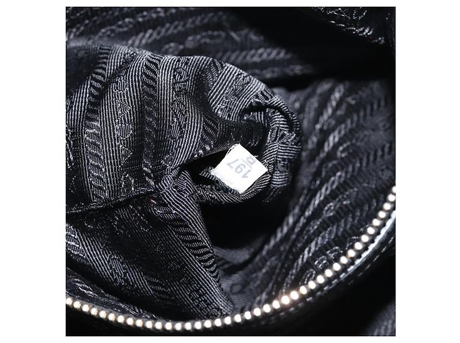 Borsa a tracolla PRADA Nylon Black Gold Auth yk20847V Nero D'oro - vista 11