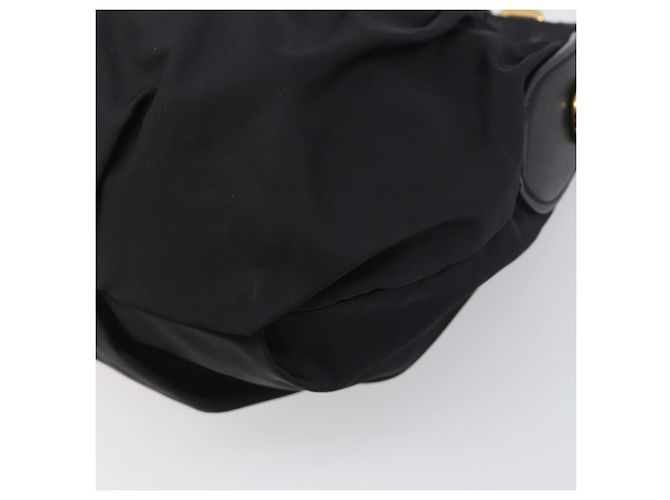 Borsa a tracolla PRADA Nylon Black Gold Auth yk20847V Nero D'oro - vista 16