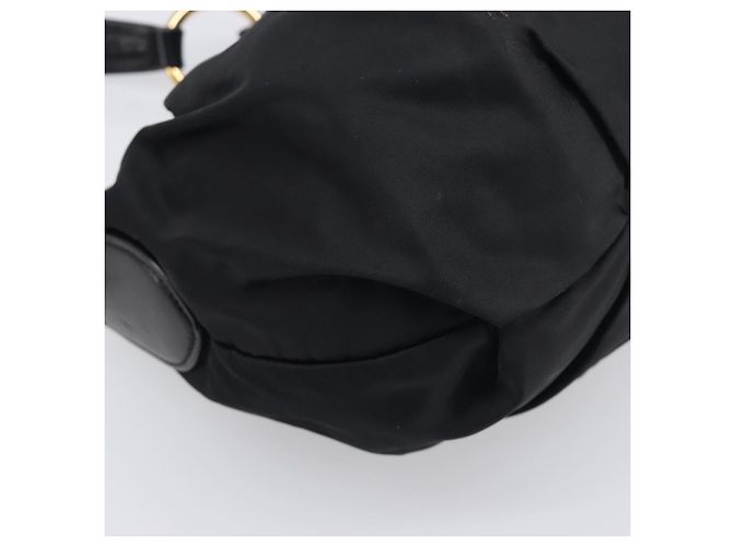 Borsa a tracolla PRADA Nylon Black Gold Auth yk20847V Nero D'oro - vista 17