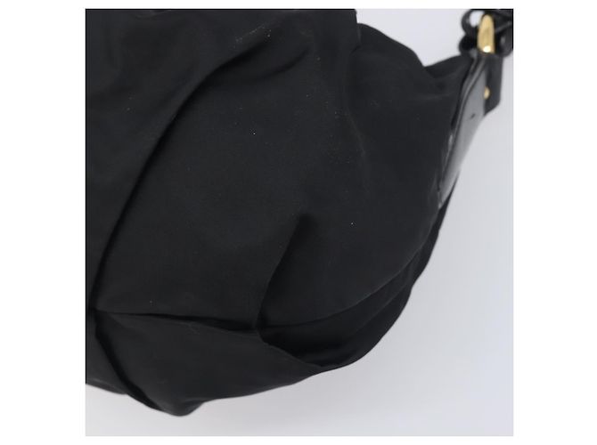 Borsa a tracolla PRADA Nylon Black Gold Auth yk20847V Nero D'oro - vista 8