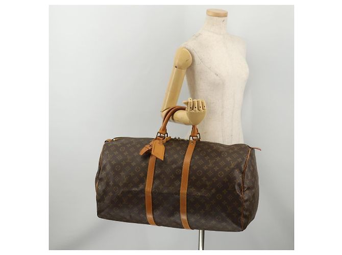 LOUIS VUITTON Monogram Keepall 55 Boston Bag M41424 LV Auth 195401 Monogramma - vista 22