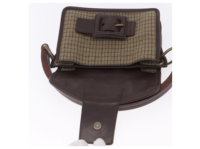 Borsa a mano Miu Miu in lana beige e oro Auth 199131V D'oro - vista 10