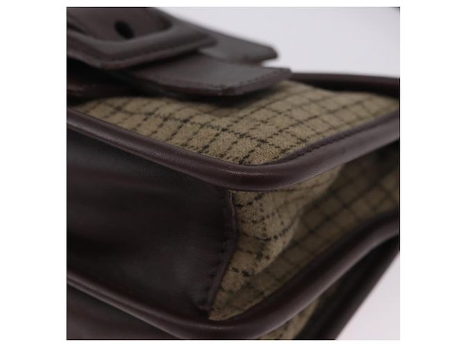 Borsa a mano Miu Miu in lana beige e oro Auth 199131V D'oro - vista 14