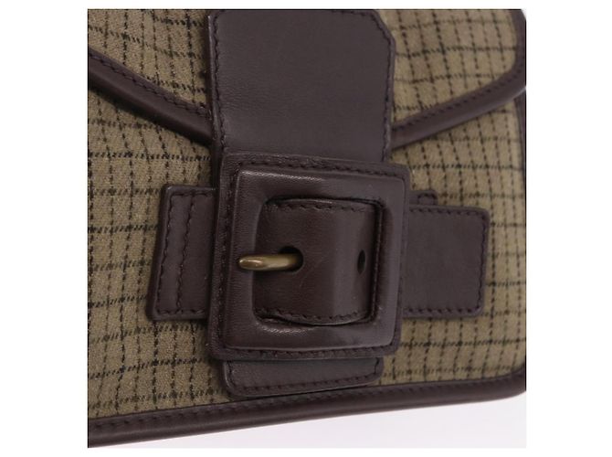 Borsa a mano Miu Miu in lana beige e oro Auth 199131V D'oro - vista 17