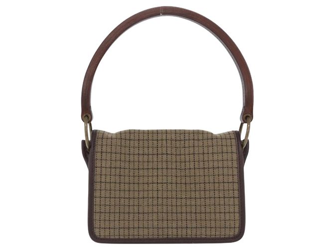 Borsa a mano Miu Miu in lana beige e oro Auth 199131V D'oro - vista 2