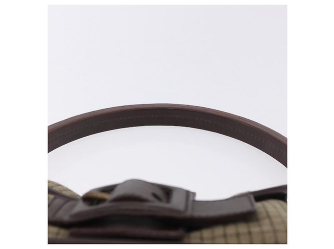 Borsa a mano Miu Miu in lana beige e oro Auth 199131V D'oro - vista 8