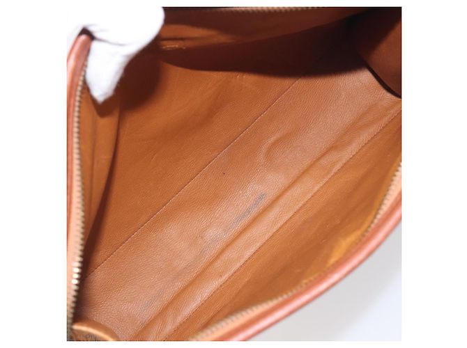 Borsa a pochette MCM Logogram Vicetos PVC Leather Brown Gold Auth 197776 Marrone D'oro - vista 11