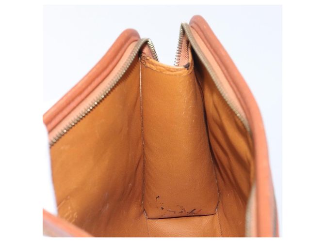 Borsa a pochette MCM Logogram Vicetos PVC Leather Brown Gold Auth 197776 Marrone D'oro - vista 18