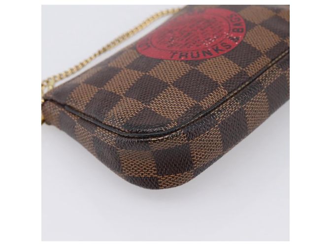 LOUIS VUITTON Damier Ebene T&B Mini Pochette Accessoires N58011 LV Auth 199155A - vista 15