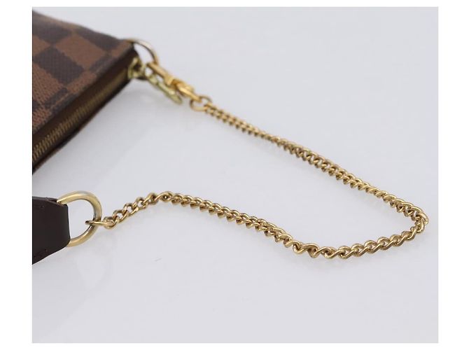LOUIS VUITTON Damier Ebene T&B Mini Pochette Accessoires N58011 LV Auth 199155A - vista 7