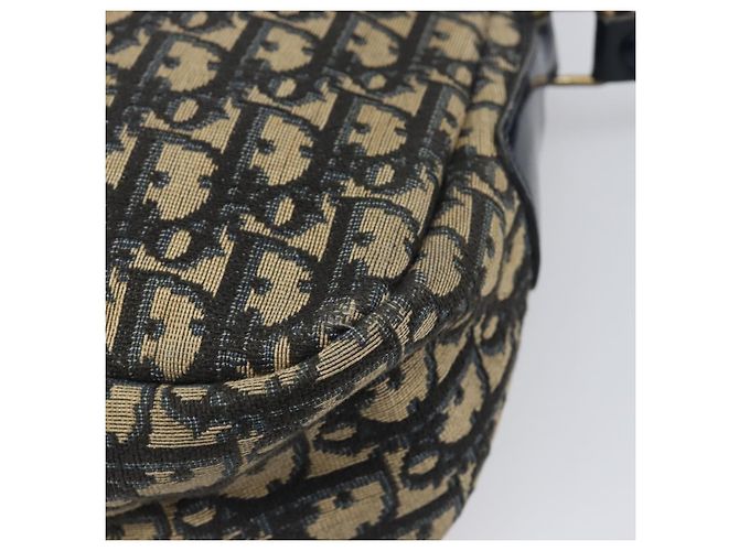 Borsa a tracolla Christian Dior Trotter Canvas Navy Gold Auth 199128 D'oro Blu navy - vista 16
