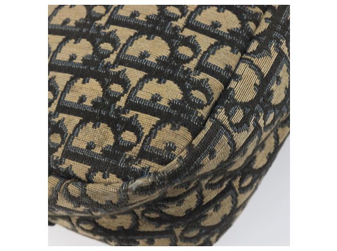 Borsa a tracolla Christian Dior Trotter Canvas Navy Gold Auth 199128 D'oro Blu navy - vista 17