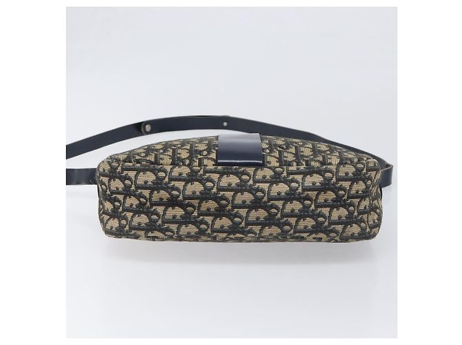 Borsa a tracolla Christian Dior Trotter Canvas Navy Gold Auth 199128 D'oro Blu navy - vista 5