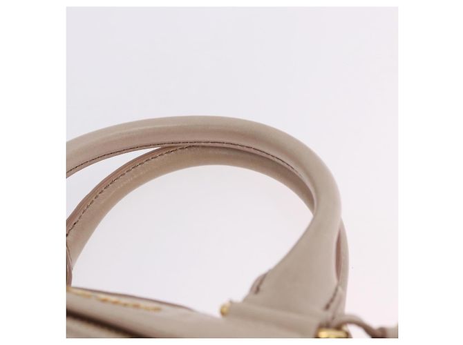 Sac à main Miu Miu en cuir 2way Beige Gold Auth ka5835V Doré - vue 14