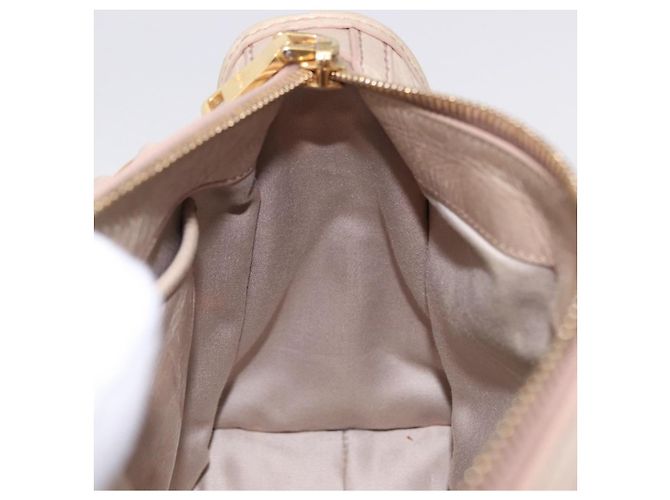 Sac à main Miu Miu en cuir 2way Beige Gold Auth ka5835V Doré - vue 23